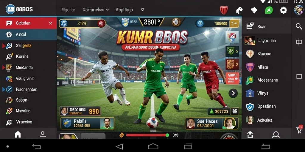 Screenshot tampilan utama 88BOS dengan berbagai pilihan taruhan.