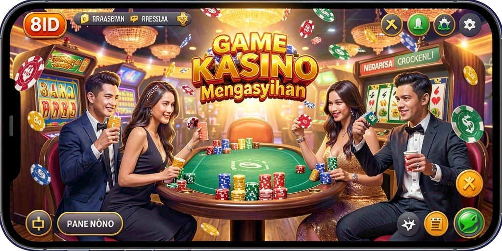 Tampilan gameplay seru dan menarik dari aplikasi 8ID Kasino.