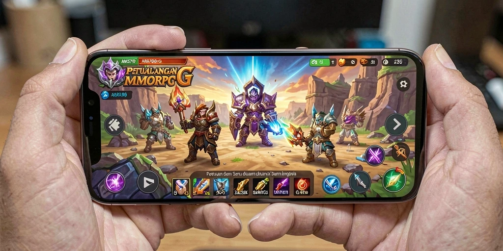 Tampilan aksi seru dalam dunia MMORPG AMS789.
