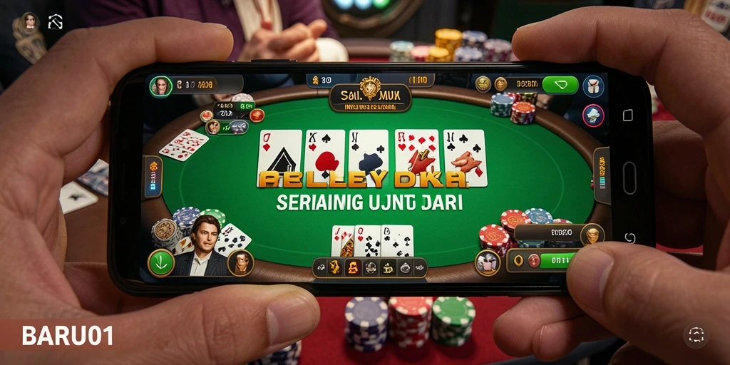 Tampilan menarik dari gameplay Poker yang menegangkan.