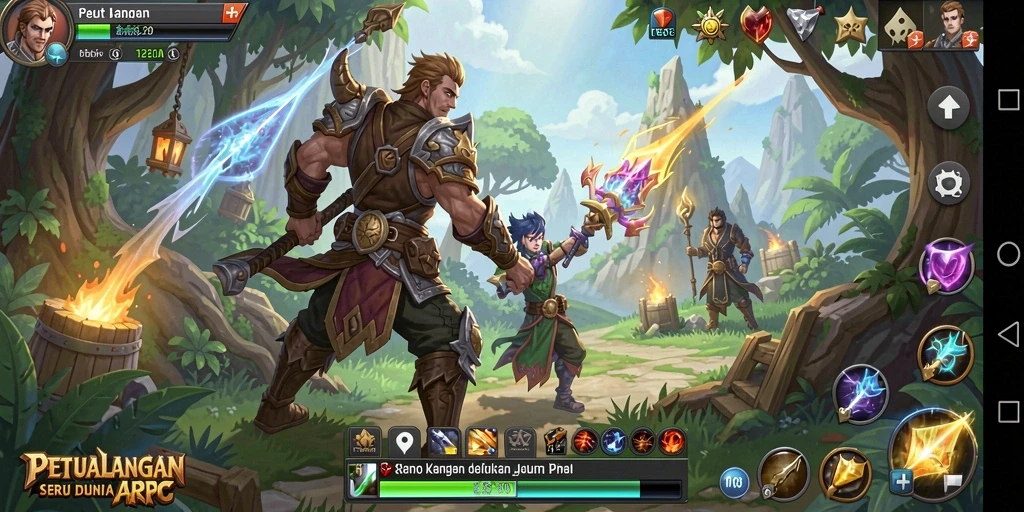Screenshot gameplay F08 menunjukkan pertarungan seru dan karakter yang memukau.
