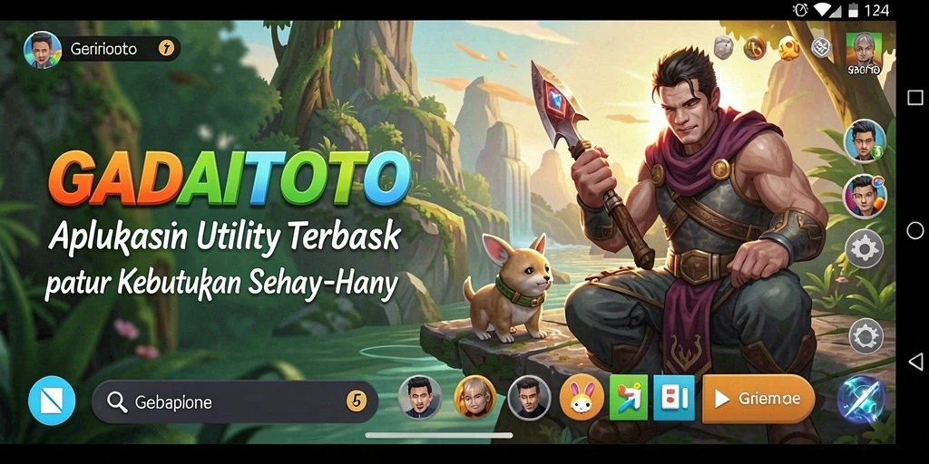 Screenshot GADAITOTO menampilkan antarmuka aplikasi Utility yang efisien.