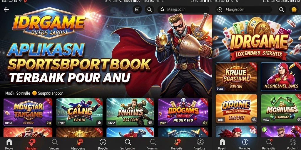 Tampilan utama IDRGAME yang menarik dengan berbagai pilihan taruhan olahraga.