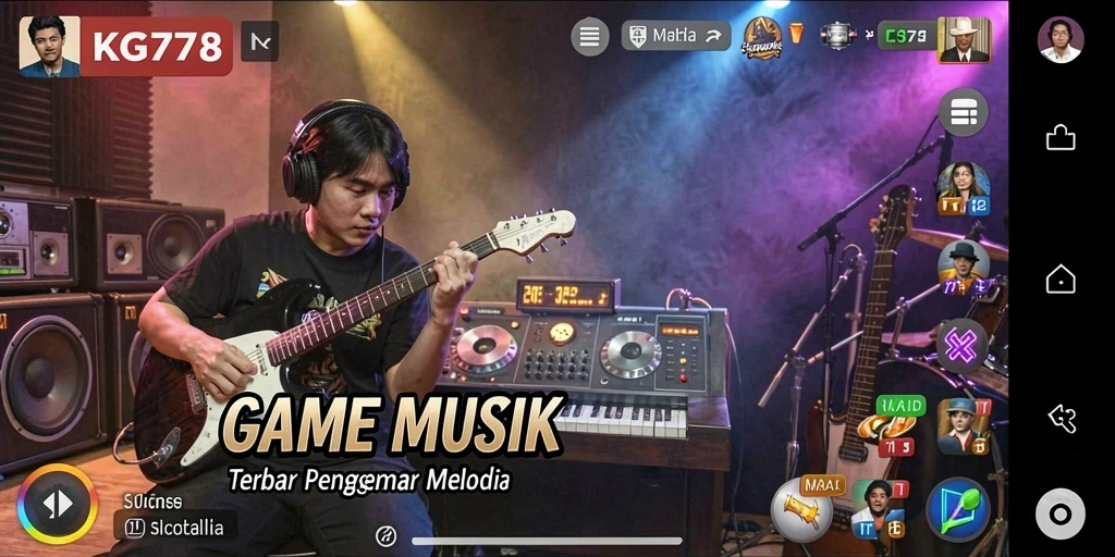 Screenshot gameplay terbaik dari KG778 yang menunjukkan keseruan musik.
