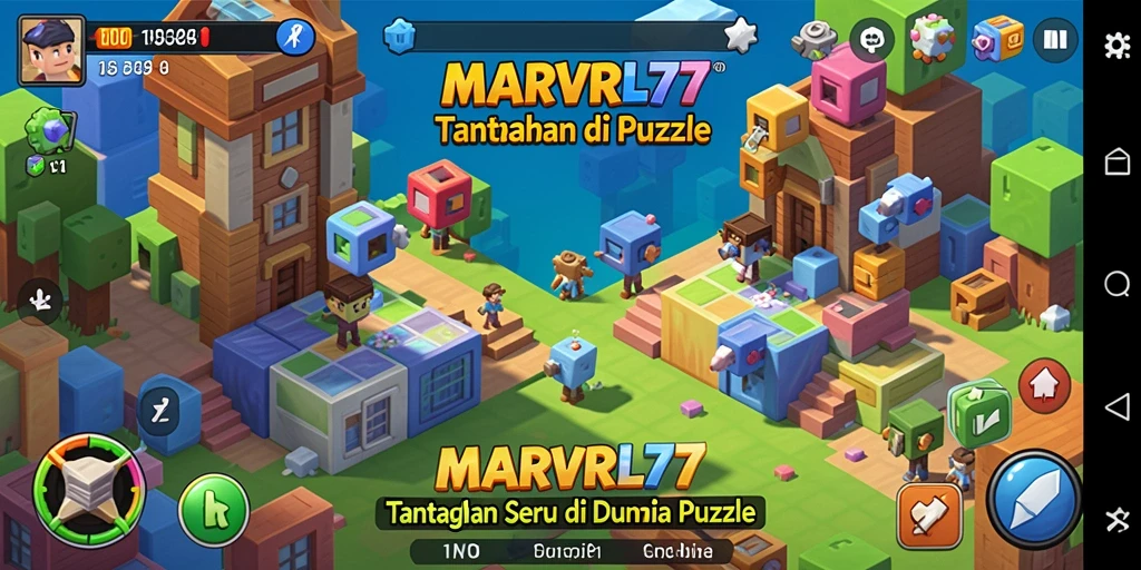 Tampilan menarik dari gameplay puzzle MARVRL77 yang seru.