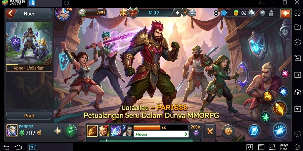 Tampilan gameplay menarik dari PARIS88 dalam dunia MMORPG.