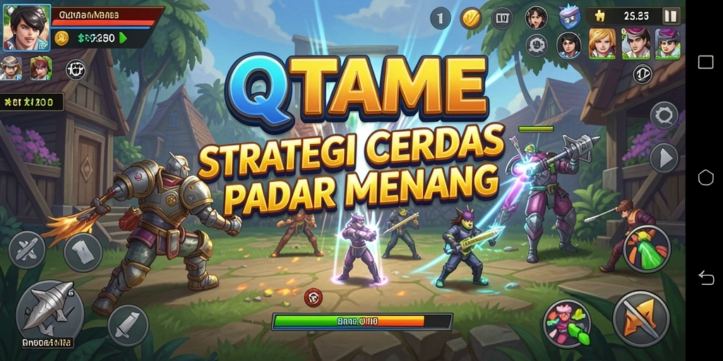 Tangkapan layar gameplay QTGAME menampilkan aksi strategis yang mendebarkan.