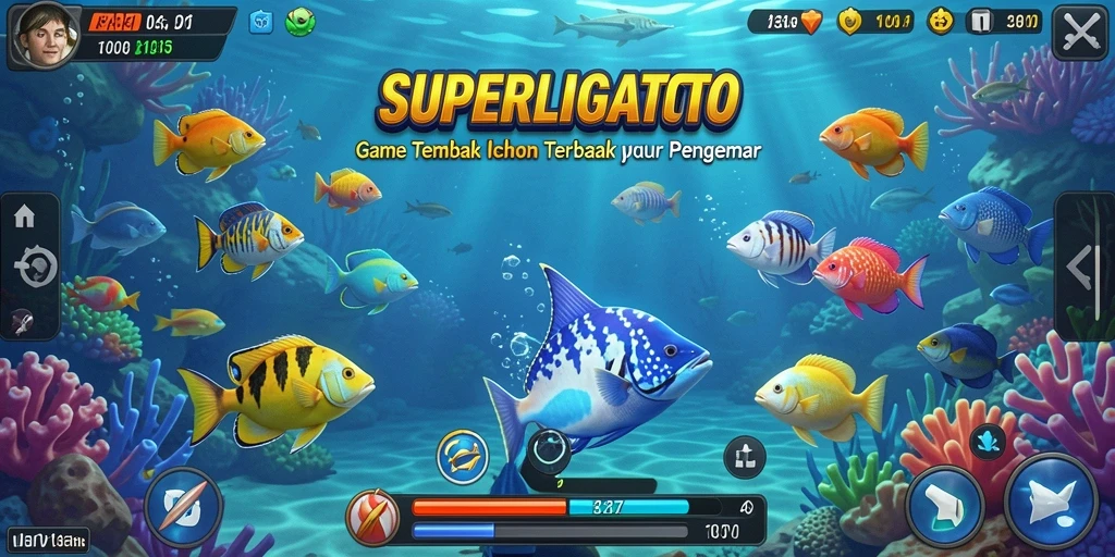 Tampilan gameplay SUPERLIGATOTO yang seru dan penuh tantangan.